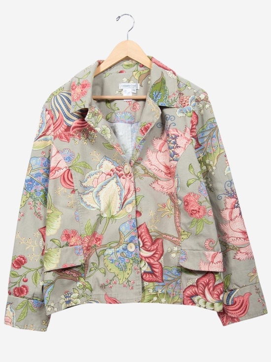 Coldwater Creek Jackets & Blazers - vintage 90s botanical floral coldwater creek blazer jacket